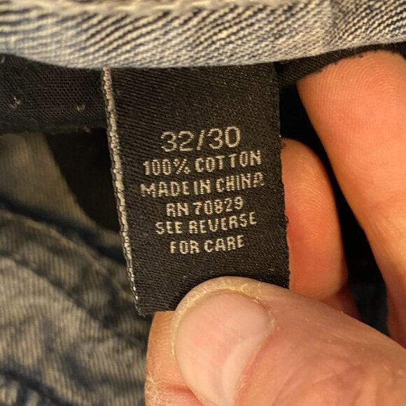 CJ Black Men's Jeans 32x30 Distressed Blue Denim Straight Leg 100% Cotton Pocket - Picture 4 of 16